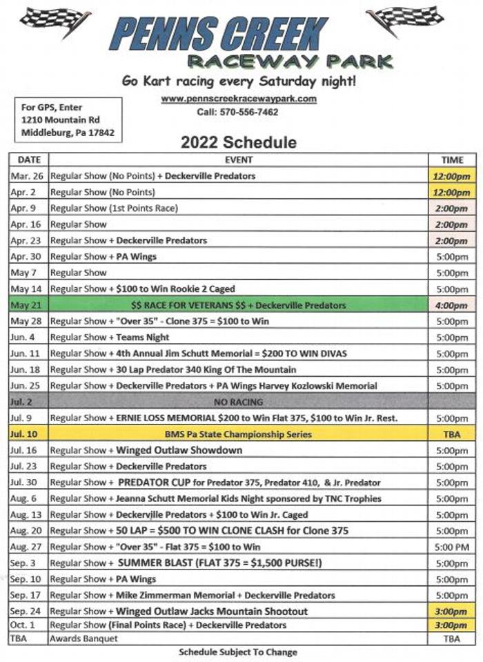 PENNS CREEK Raceway Park, llc